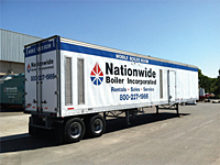250 Horsepower (HP), 150 PSI Design Pressure, Ultra-Low NOx Mobile Boiler Room