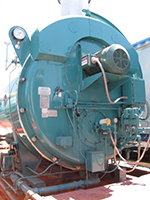 300 Horsepower (HP), 150 PSI Design Pressure, Low NOx, Skid-Mounted Firetube Boiler