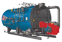 350 Horsepower (HP), 250 PSI Design Pressure, Low NOx, Skid-Mounted Firetube Boiler