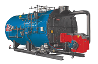 800 Horsepower (HP), 250 PSI Design Pressure, Low NOx, Skid-Mounted Firetube Boiler